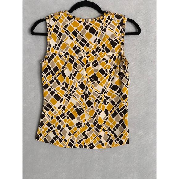 Tory Burch Micro Ruffle Top Women's Size 0 Sleeveless - Picture 4 of 5